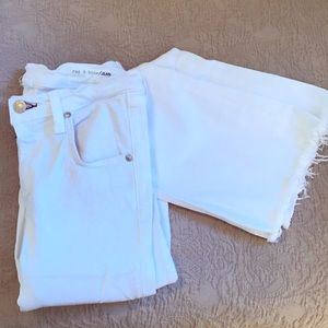 White denim Rag & Bone flare jeans
